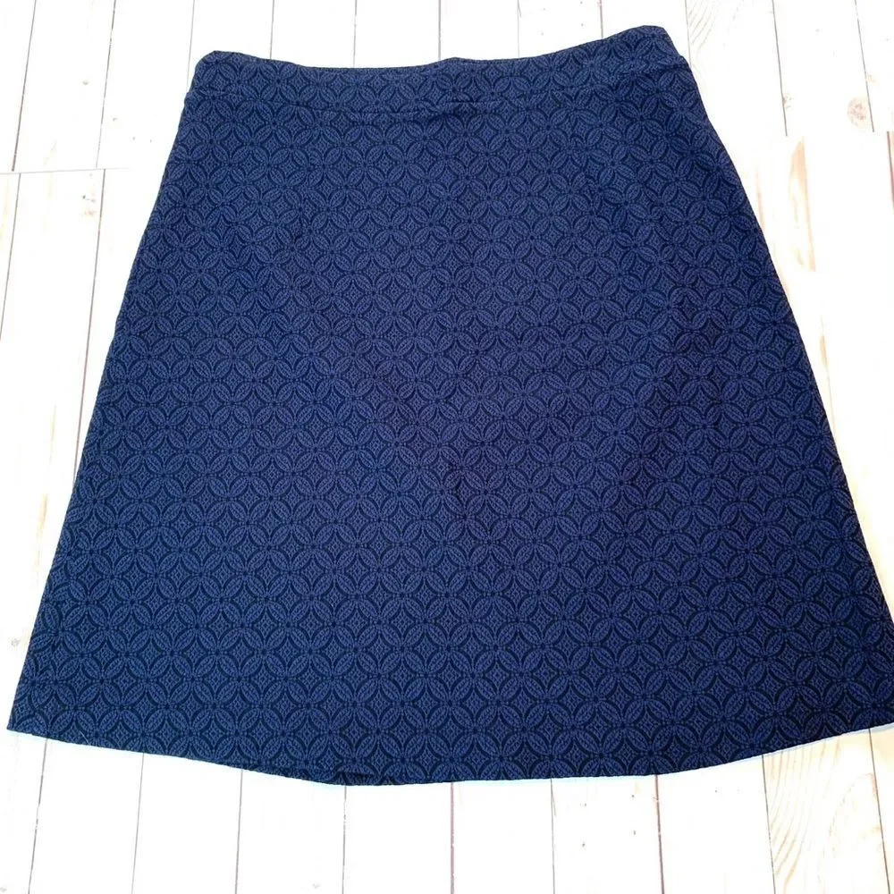 Margaret M Blue Textured Pencil Skirt Retro 50s Pinup Office Chic